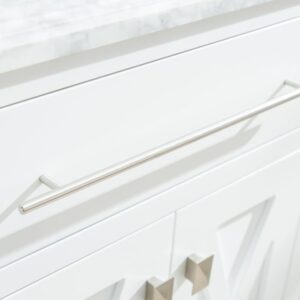 Laviva Wimbledon 24" White Bathroom Vanity with White Carrara Marble Countertop