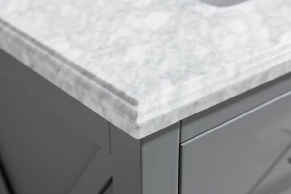 Laviva Wimbledon 36" Grey Bathroom Vanity with White Carrara Marble Countertop