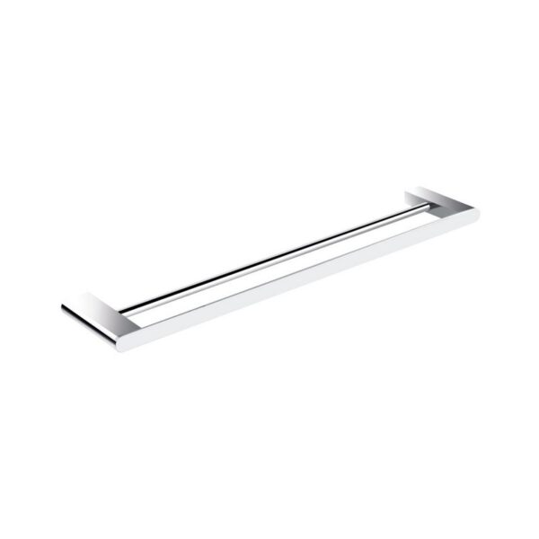 KubeBath 5024D Aqua Chiaro 24 Inch Double Towel Bar in Triple Chrome