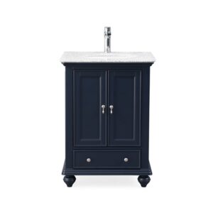 Chans Furniture ZK-9805NB 25 Inch Tennant Brand Gillian Powder Room Bathroom Sink Vanity in Navy Blue