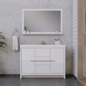 Alya Bath AB-MD648 Sortino 47 1/4 Inch Modern Bathroom Vanity