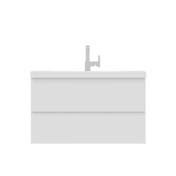 Alya Bath AB-MOF36 Paterno 35 3/8 Inch Modern Wall Mounted Bathroom Vanity