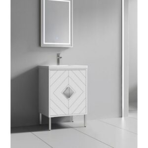 Chans Furniture AC-6624 Eileen 23 3/4 Inch Acrylic Bathroom Sink Vanity