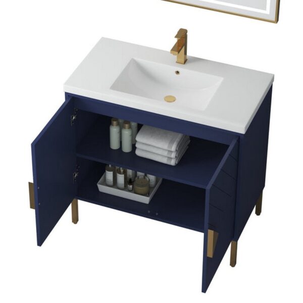 Chans Furniture AC-6636 Eileen 35 1/2 Inch Acrylic Bathroom Sink Vanity