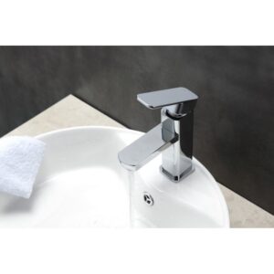 KubeBath AFB038 Aqua Soho Single Hole Mount Bathroom Vanity Faucet in Chrome