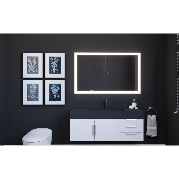 Castello USA ANGELINA3048 Angelina 48 x 30 Inch LED Bathroom Mirror with On/Off Sensor