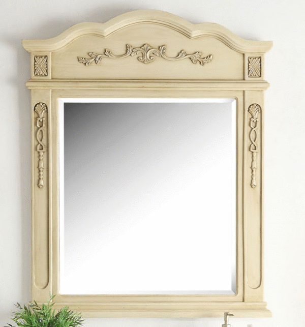 Chans Furniture MIR-3905LT-32 Fairmont 32 Inch Creamy Beige Wall Mirror