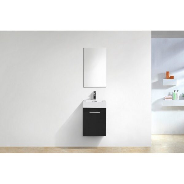 Kubebath BSL16 Bliss 16 Inch Wall Mount Single Sink Bath Vanity