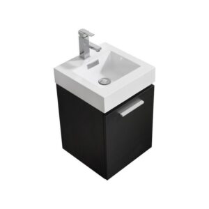 Kubebath BSL16 Bliss 16 Inch Wall Mount Single Sink Bath Vanity