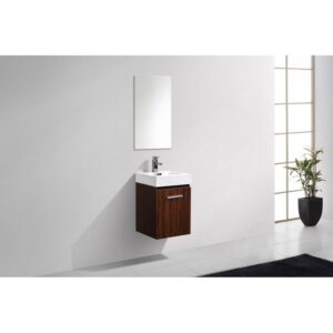 Kubebath BSL16 Bliss 16 Inch Wall Mount Single Sink Bath Vanity