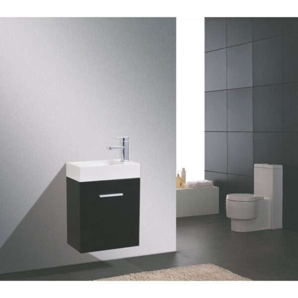 Kubebath BSL18 Bliss 18 1/4 Inch Wall Mount Single Sink Bath Vanity