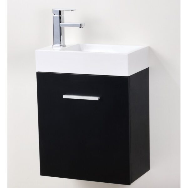 Kubebath BSL18 Bliss 18 1/4 Inch Wall Mount Single Sink Bath Vanity