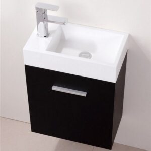 Kubebath BSL18 Bliss 18 1/4 Inch Wall Mount Single Sink Bath Vanity