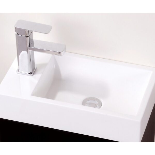 Kubebath BSL18 Bliss 18 1/4 Inch Wall Mount Single Sink Bath Vanity