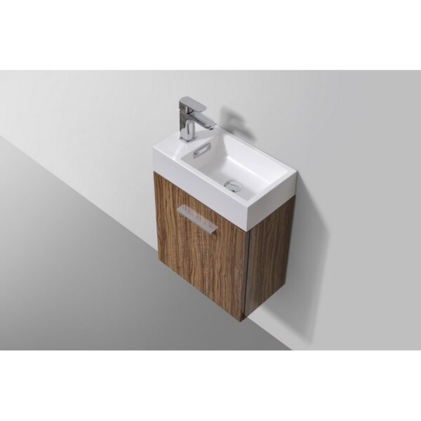 Kubebath BSL18 Bliss 18 1/4 Inch Wall Mount Single Sink Bath Vanity