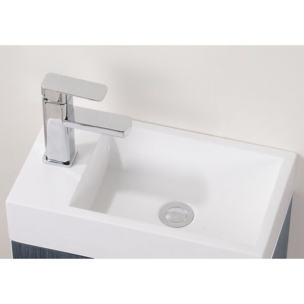 Kubebath BSL18 Bliss 18 1/4 Inch Wall Mount Single Sink Bath Vanity