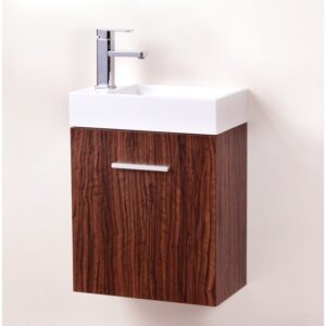 Kubebath BSL18 Bliss 18 1/4 Inch Wall Mount Single Sink Bath Vanity