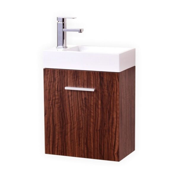 Kubebath BSL18 Bliss 18 1/4 Inch Wall Mount Single Sink Bath Vanity