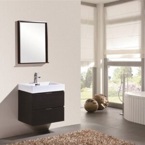 Kubebath BSL24 Bliss 23 5/8 Inch Wall Mount Single Sink Bath Vanity