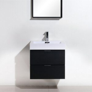 Kubebath BSL24 Bliss 23 5/8 Inch Wall Mount Single Sink Bath Vanity