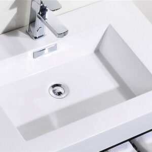 Kubebath BSL30 Bliss 29 1/2 Inch Wall Mount Single Sink Bath Vanity