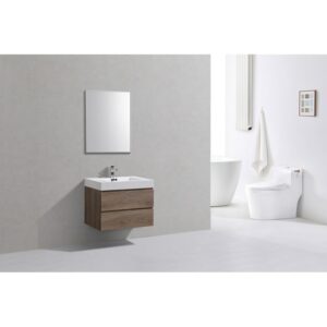 Kubebath BSL30 Bliss 29 1/2 Inch Wall Mount Single Sink Bath Vanity