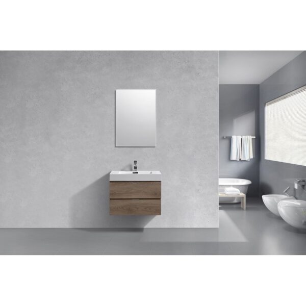 Kubebath BSL30 Bliss 29 1/2 Inch Wall Mount Single Sink Bath Vanity