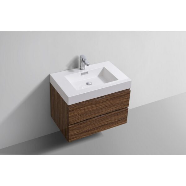 Kubebath BSL30 Bliss 29 1/2 Inch Wall Mount Single Sink Bath Vanity