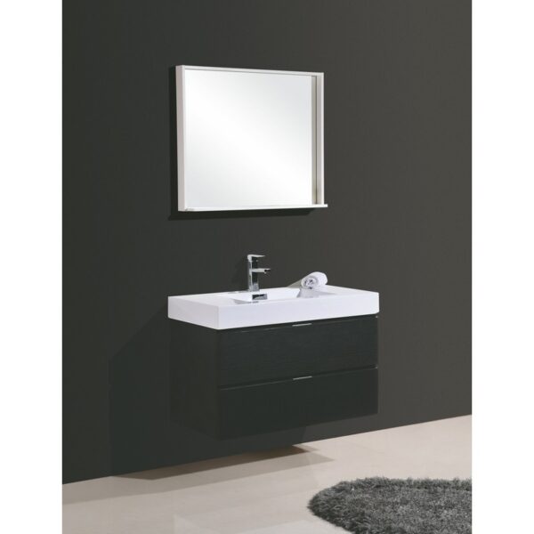 Kubebath BSL36 Bliss 35 1/2 Inch Wall Mount Single Sink Bath Vanity