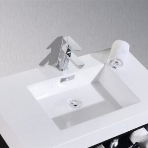 Kubebath BSL36 Bliss 35 1/2 Inch Wall Mount Single Sink Bath Vanity