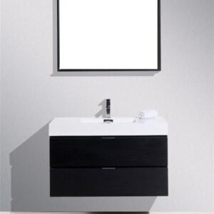 Kubebath BSL40 Bliss 39 1/2 Inch Wall Mount Single Sink Bath Vanity