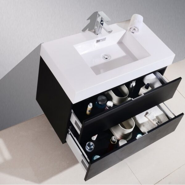 Kubebath BSL40 Bliss 39 1/2 Inch Wall Mount Single Sink Bath Vanity