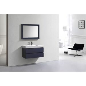 Kubebath BSL40 Bliss 39 1/2 Inch Wall Mount Single Sink Bath Vanity