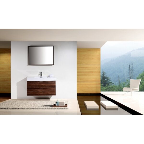 Kubebath BSL40 Bliss 39 1/2 Inch Wall Mount Single Sink Bath Vanity