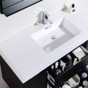 Kubebath BSL48 Bliss 47 1/4 Inch Wall Mount Single Sink Bath Vanity