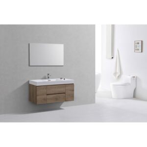 Kubebath BSL48 Bliss 47 1/4 Inch Wall Mount Single Sink Bath Vanity