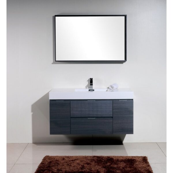 Kubebath BSL48 Bliss 47 1/4 Inch Wall Mount Single Sink Bath Vanity