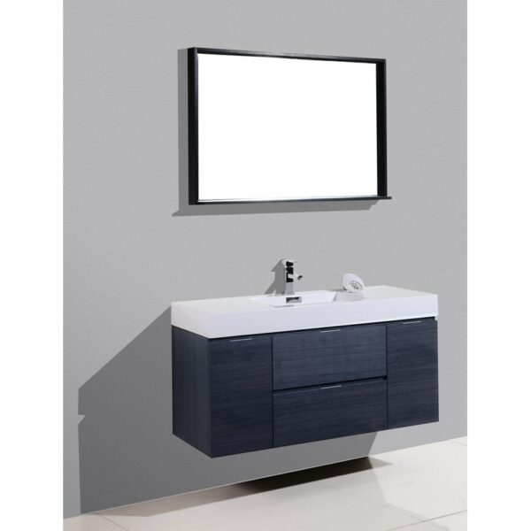 Kubebath BSL48 Bliss 47 1/4 Inch Wall Mount Single Sink Bath Vanity