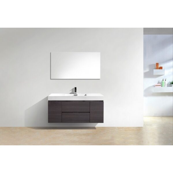 Kubebath BSL48 Bliss 47 1/4 Inch Wall Mount Single Sink Bath Vanity