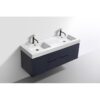 Kubebath BSL60D Bliss 59 Inch Wall Mount Double Sink Bath Vanity