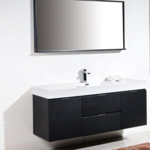 Kubebath BSL60S Bliss 59 Inch Wall Mount Single Sink Bath Vanity