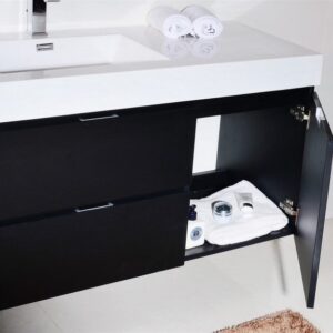 Kubebath BSL60S Bliss 59 Inch Wall Mount Single Sink Bath Vanity