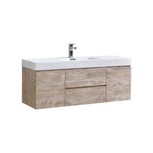 Kubebath BSL60S Bliss 59 Inch Wall Mount Single Sink Bath Vanity