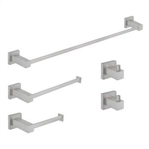 KIBI USA C-KBA15-5 Cube 5-Piece Bathroom Hardware Set