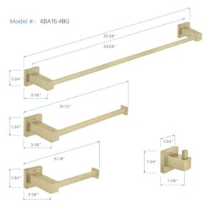 KIBI USA C-KBA15-5 Cube 5-Piece Bathroom Hardware Set