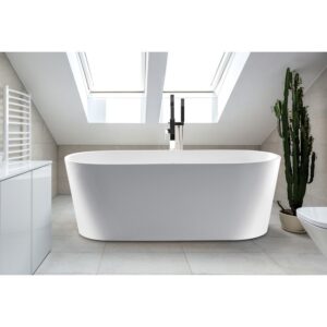 Castello USA CB-03-59 Scarlett 58 7/8 Inch Freestanding Tub with Small Chrome Drainer and Overflow