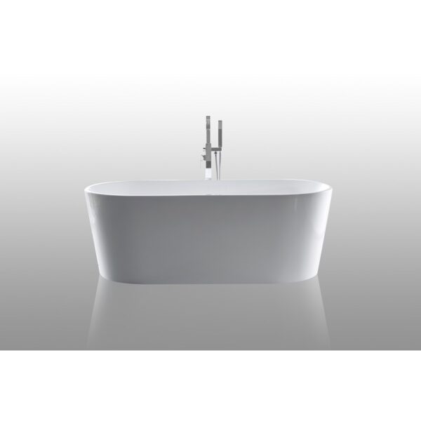 Castello USA CB-03-63 Scarlett 63 Inch Freestanding Tub with Small Chrome Drainer and Overflow