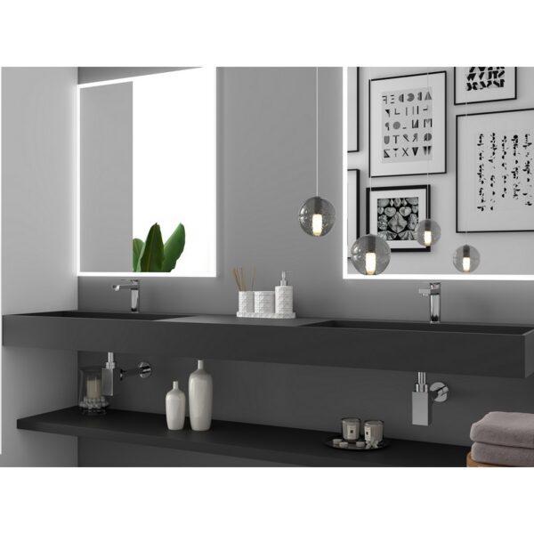 Castello USA CB-GM-2056-84 Juniper 84 Inch Wall Mounted Vessel Double Bathroom Sink