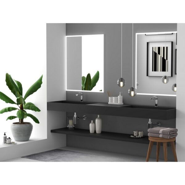 Castello USA CB-GM-2056-84 Juniper 84 Inch Wall Mounted Vessel Double Bathroom Sink