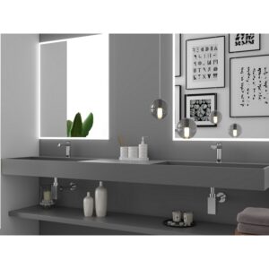 Castello USA CB-GM-2056-84 Juniper 84 Inch Wall Mounted Vessel Double Bathroom Sink